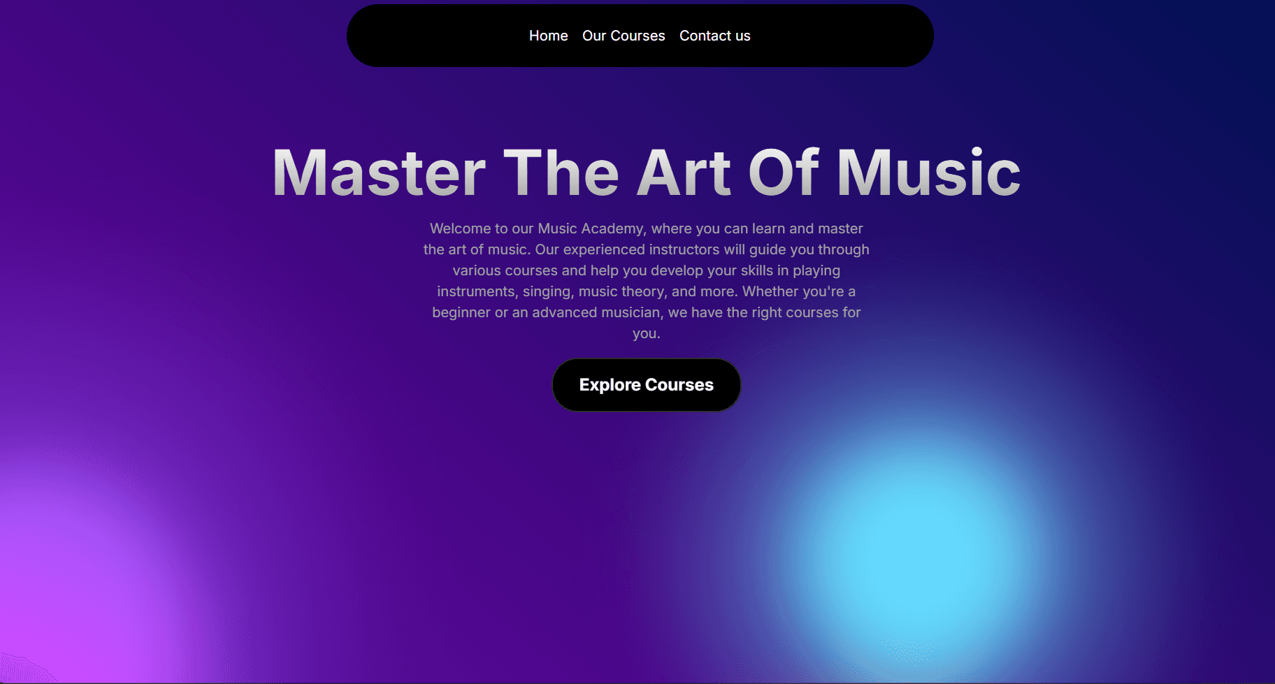 Music Learner Website image