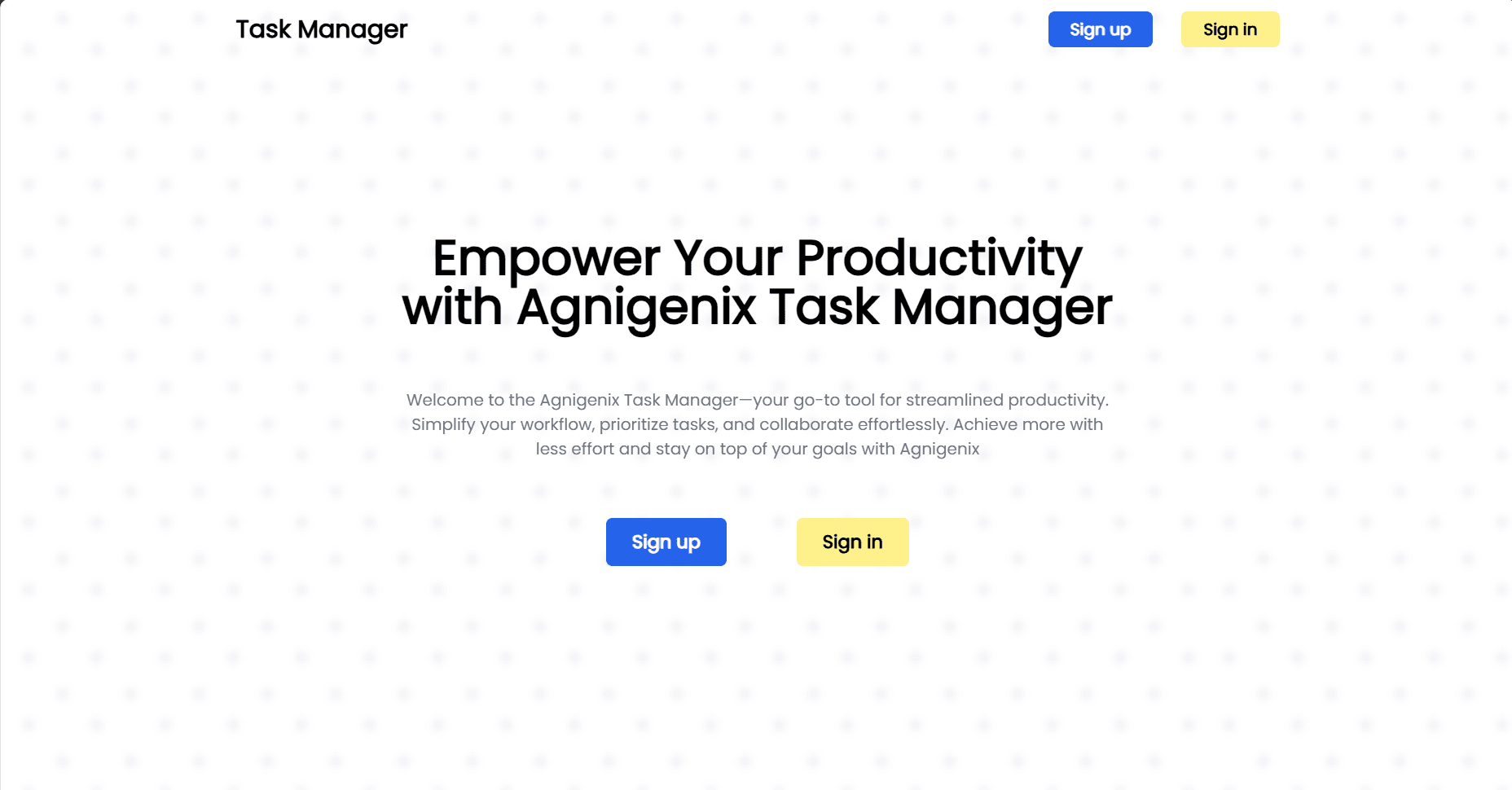 Agnigenix Task Management App image